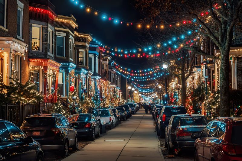 Holiday Lights Hanging in Kansas City, MO